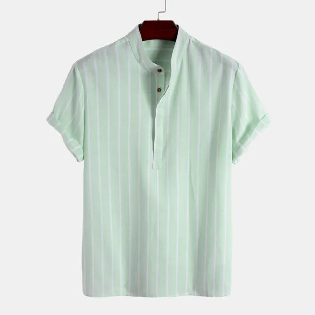 Cotton Linen Shirt Men's Summer